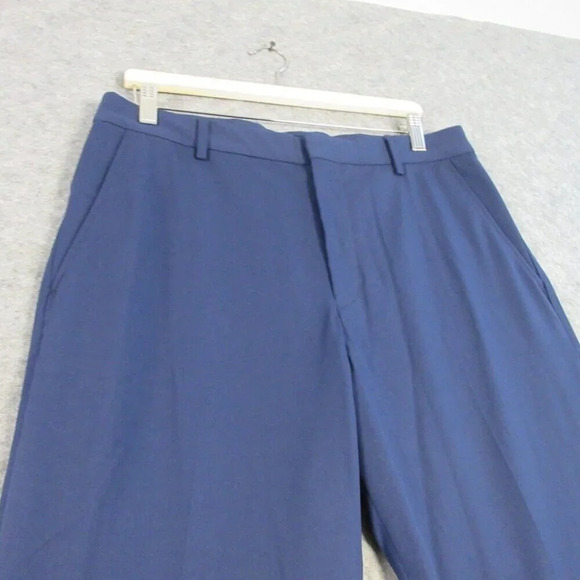 Club Monaco Men's Dress Pants Straight Leg Ankle Trouser Size 34 x 32 Navy 560 - Picture 6 of 13